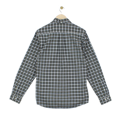 Mens Plaid Shirt Tailored Long Sleeve