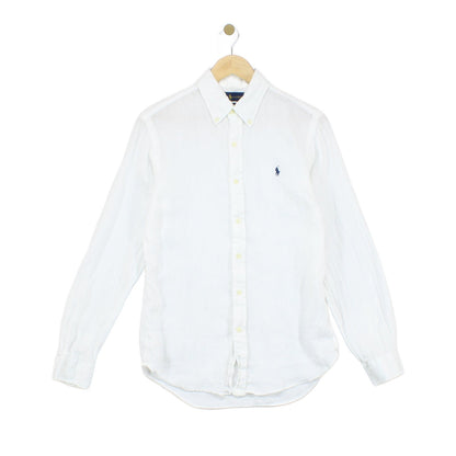 Mens Linen Shirt Slim Fit Button Down Long Sleeve