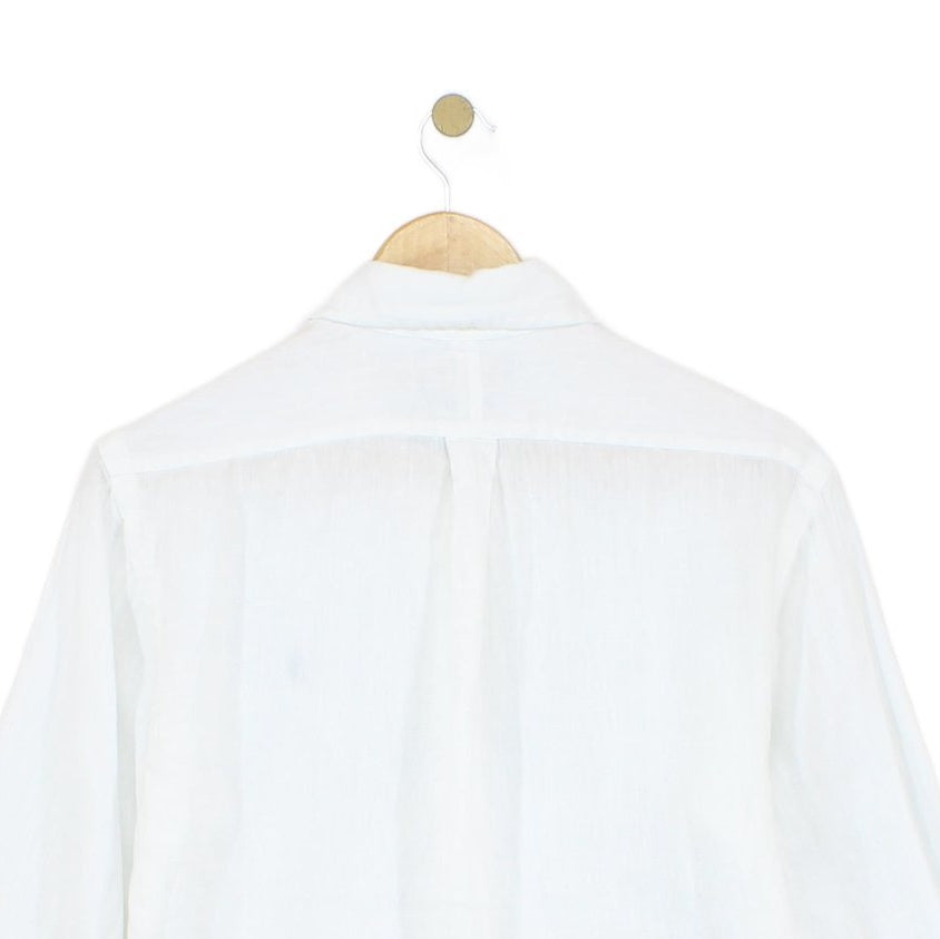 Mens Linen Shirt Slim Fit Button Down Long Sleeve