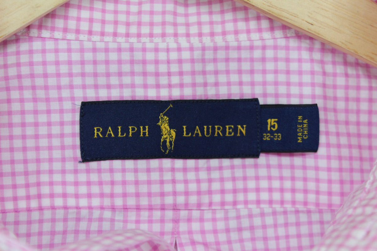 Mens Check Shirt Button Up Long Sleeve