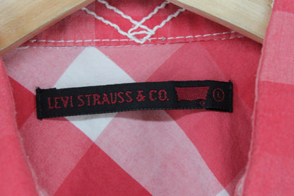 Mens Plaid Shirt Short Sleeve Button Up
