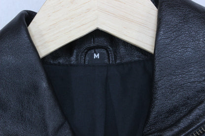 Womens Leather Jacket Full Zip Biker