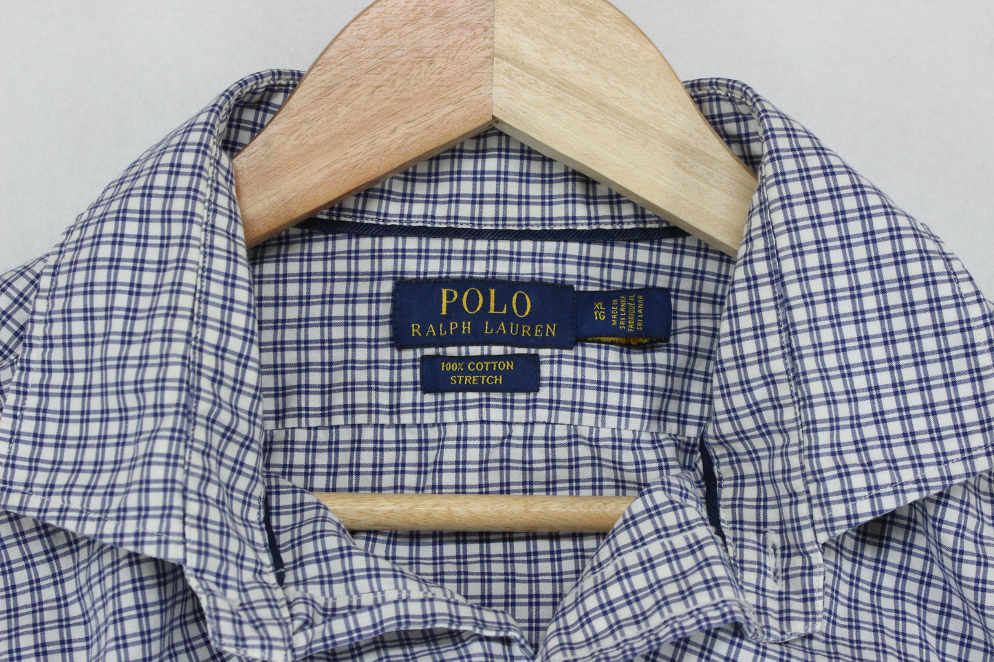 Mens Check Shirt Stretch Long Sleeve