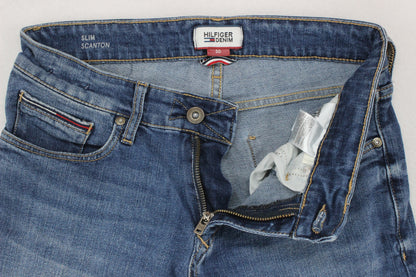 Mens Denim Shorts Slim Fit Stretch