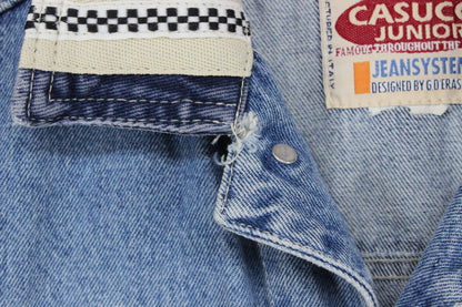 Mens Denim Vest Jacket Made In Italy