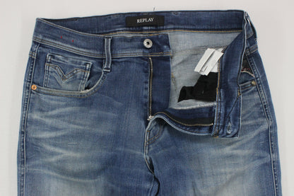 Mens Jeans Denim Tapered Stretch