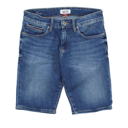 Mens Denim Shorts Slim Fit Stretch