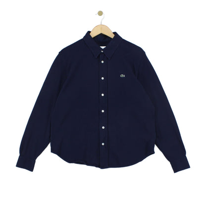 Mens Ribbed Shirt Slim Fit Button Up Long Sleeve