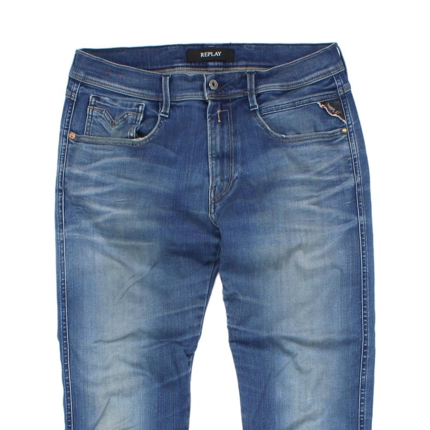 Mens Jeans Denim Tapered Stretch