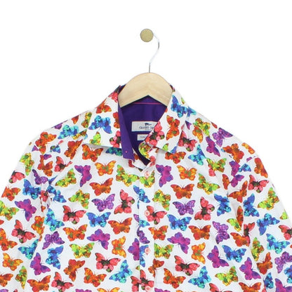 Mens Patterned Shirt Butterfly Long Sleeve