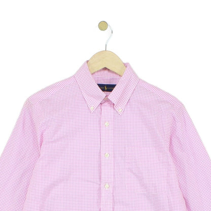Mens Check Shirt Button Up Long Sleeve