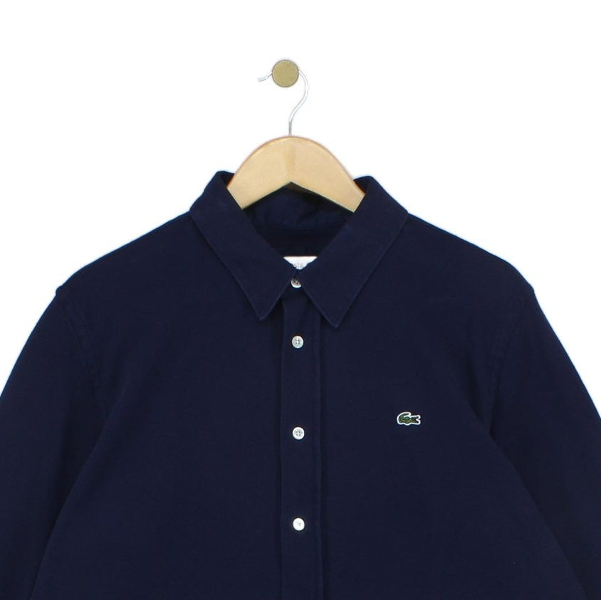 Mens Ribbed Shirt Slim Fit Button Up Long Sleeve