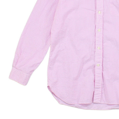 Mens Check Shirt Button Up Long Sleeve