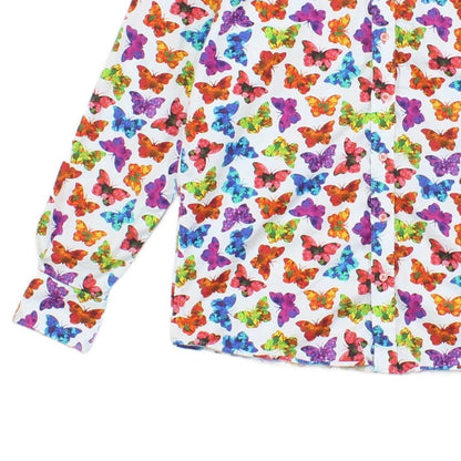 Mens Patterned Shirt Butterfly Long Sleeve