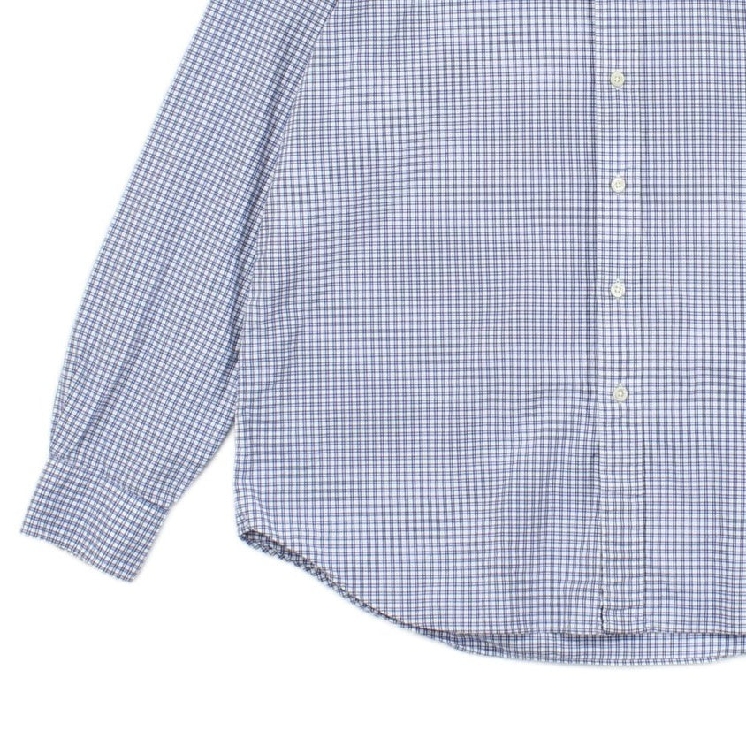 Mens Check Shirt Stretch Long Sleeve