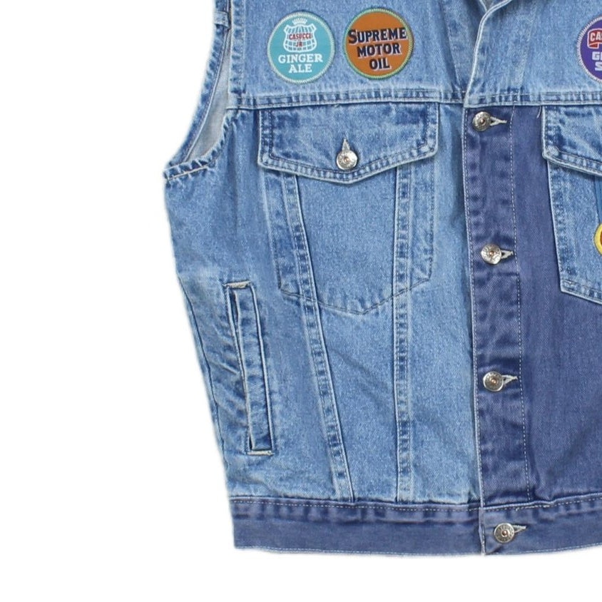 Mens Denim Vest Jacket Made In Italy