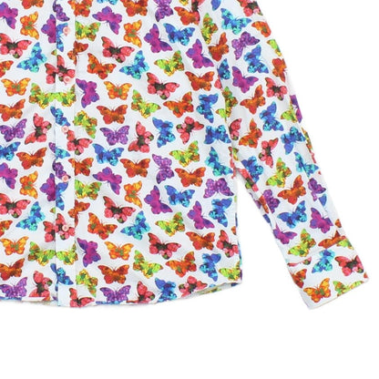 Mens Patterned Shirt Butterfly Long Sleeve