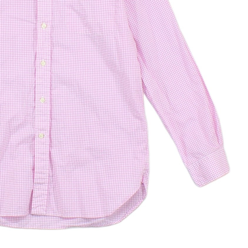 Mens Check Shirt Button Up Long Sleeve