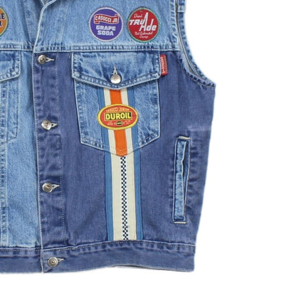 Mens Denim Vest Jacket Made In Italy