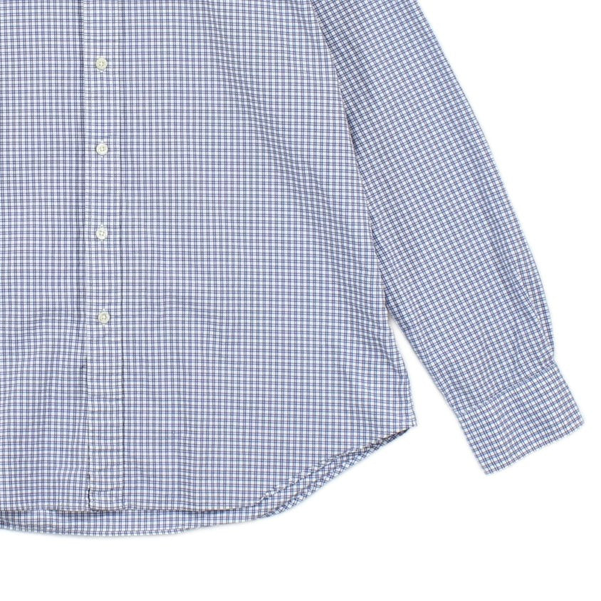 Mens Check Shirt Stretch Long Sleeve