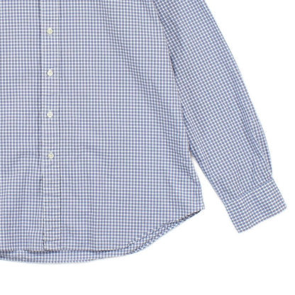 Mens Check Shirt Stretch Long Sleeve