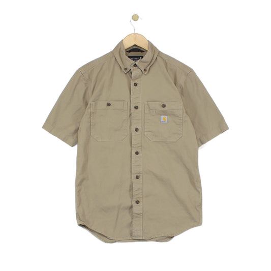 Mens Safari Shirt Short Sleeve Relaxed Fit Utility