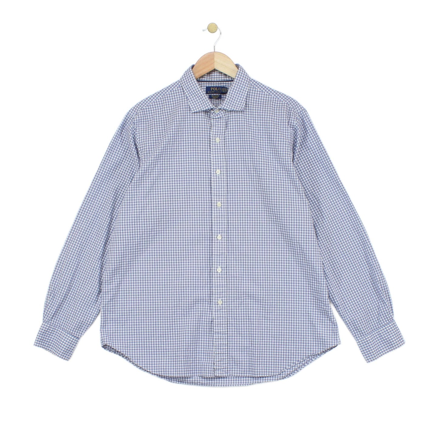 Mens Check Shirt Stretch Long Sleeve