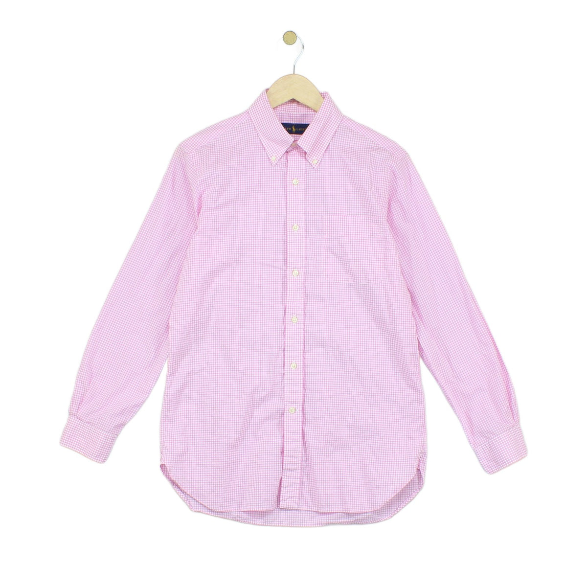 Mens Check Shirt Button Up Long Sleeve