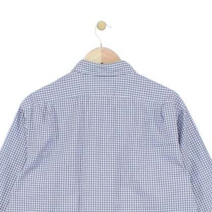 Mens Check Shirt Stretch Long Sleeve