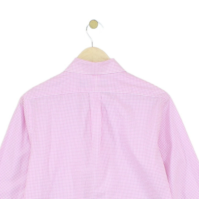 Mens Check Shirt Button Up Long Sleeve