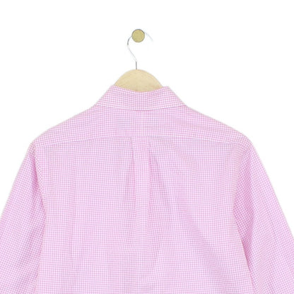 Mens Check Shirt Button Up Long Sleeve