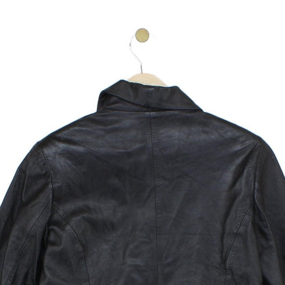 Womens Leather Jacket Full Zip Biker