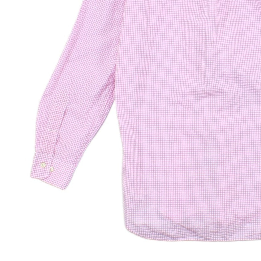 Mens Check Shirt Button Up Long Sleeve