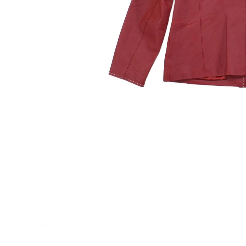 Womens Leather Jacket Button Front