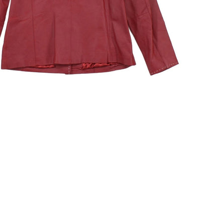 Womens Leather Jacket Button Front