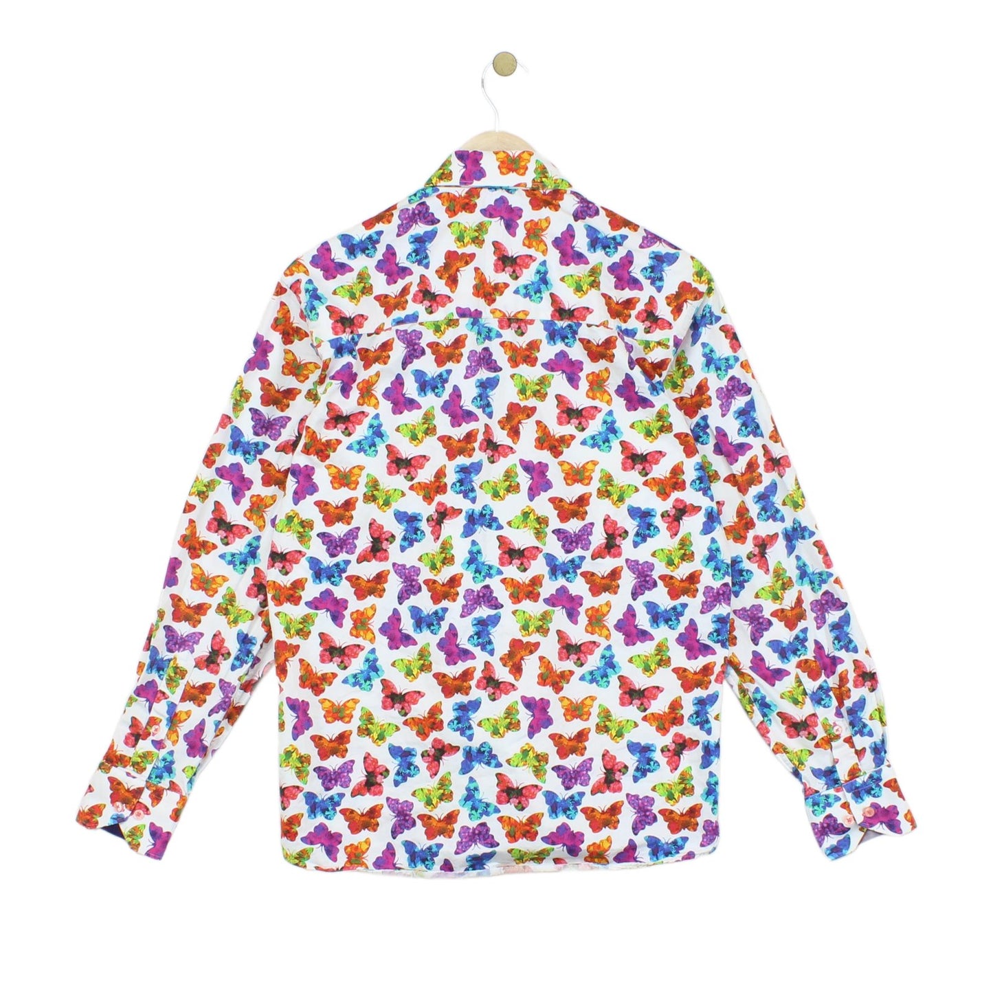 Mens Patterned Shirt Butterfly Long Sleeve