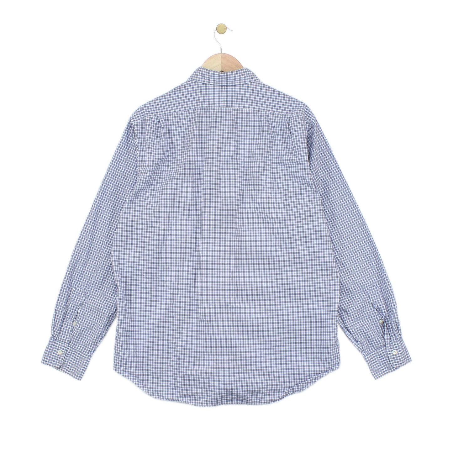 Mens Check Shirt Stretch Long Sleeve