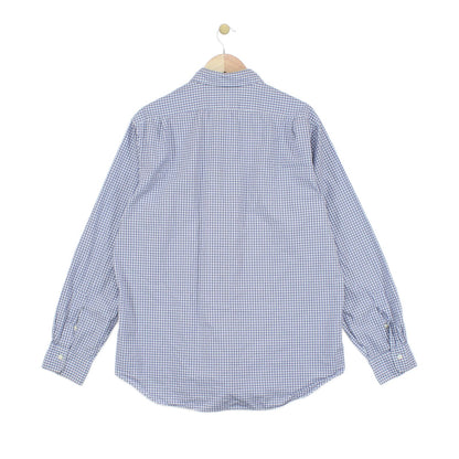Mens Check Shirt Stretch Long Sleeve