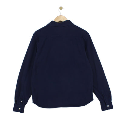 Mens Ribbed Shirt Slim Fit Button Up Long Sleeve