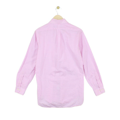 Mens Check Shirt Button Up Long Sleeve