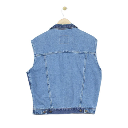 Mens Denim Vest Jacket Made In Italy