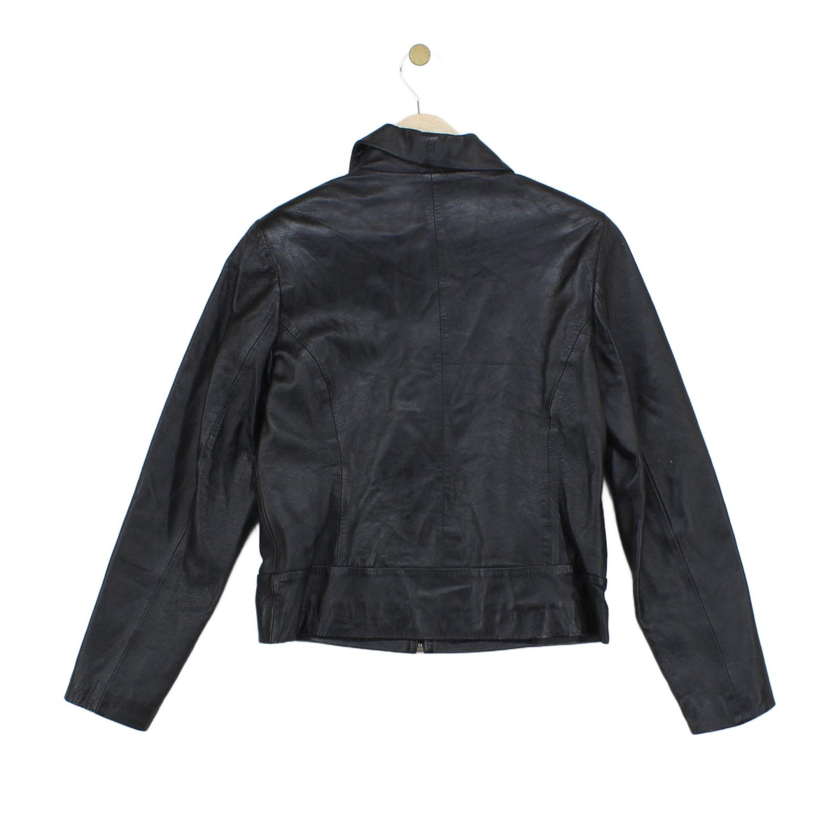 Womens Leather Jacket Full Zip Biker