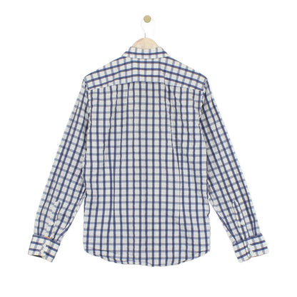 Mens Check Shirt Long Sleeve Button Up