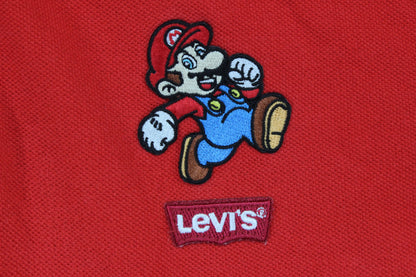 Mens Polo Shirt Short Sleeve Collared Super Mario