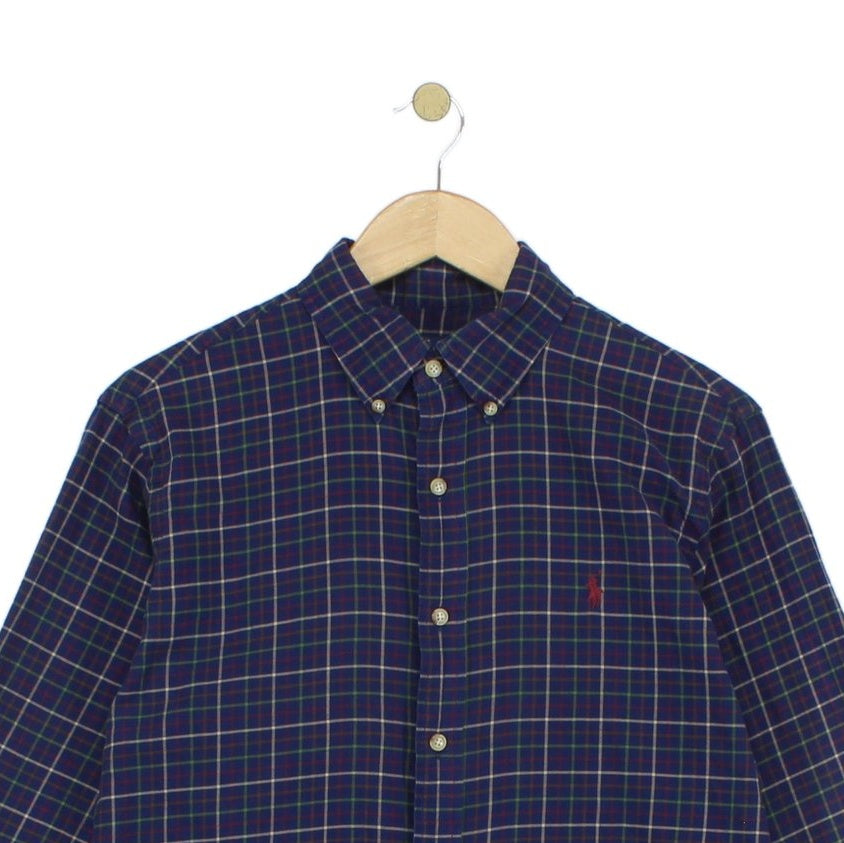 Mens Plaid Shirt Button Down Classic