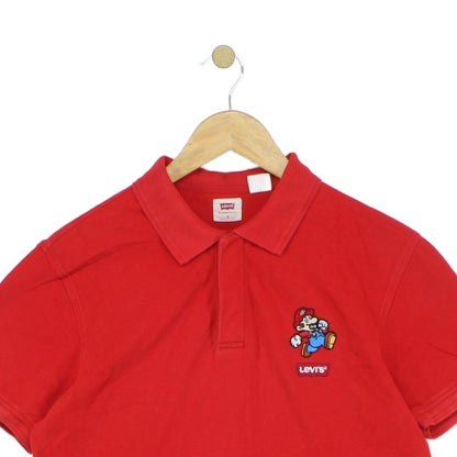 Mens Polo Shirt Short Sleeve Collared Super Mario