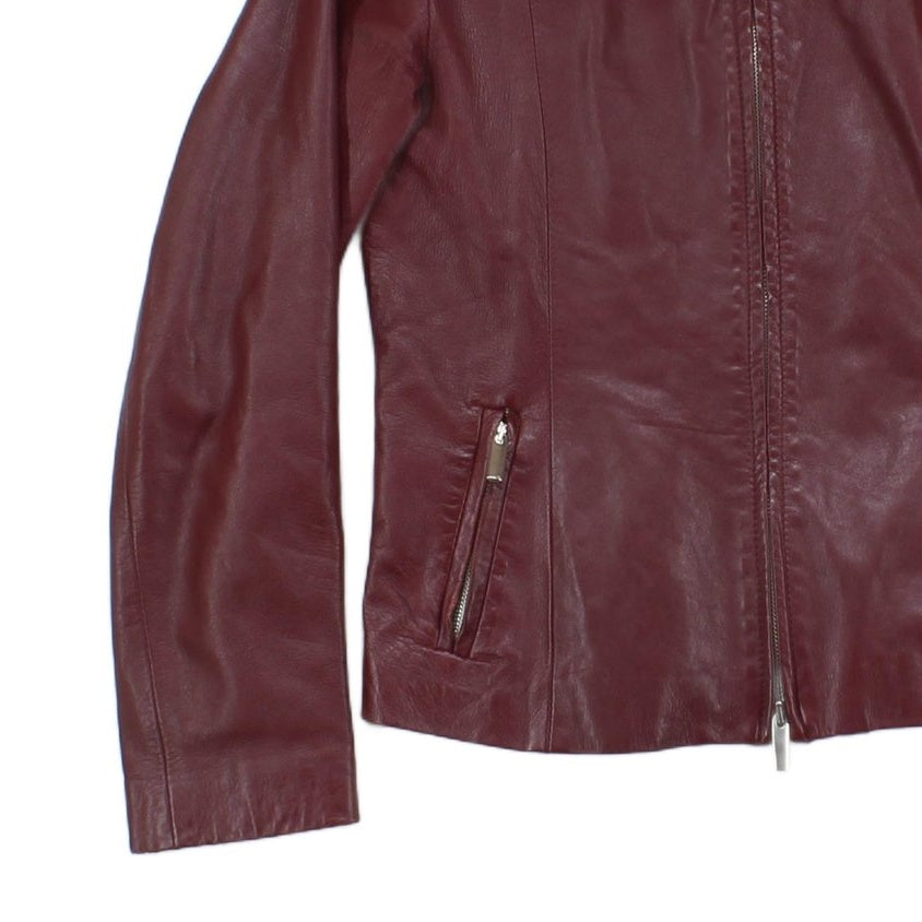 Womens Leather Jacket Made In Italy Biker