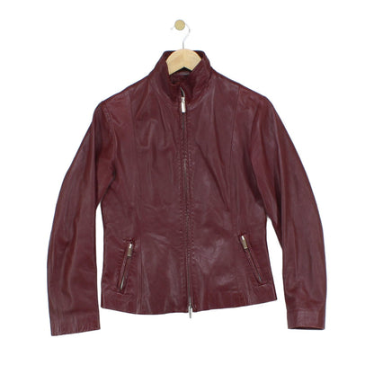 Womens Leather Jacket Made In Italy Biker