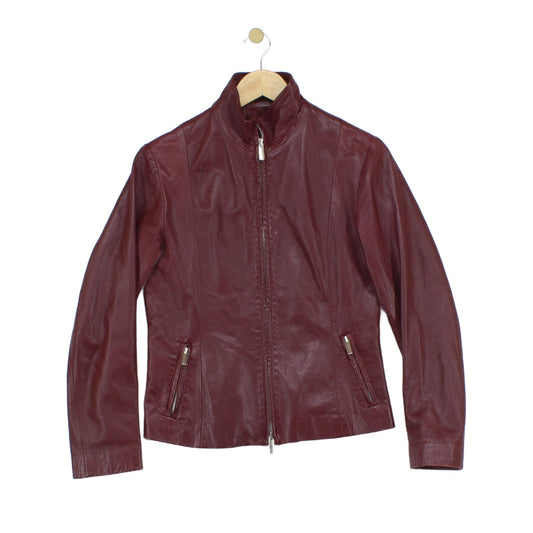 Womens Leather Jacket Made In Italy Biker