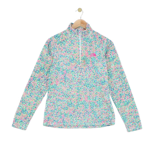 Womens 1/4 Zip Fleece Outdoor Dotted